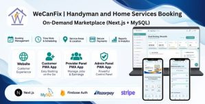 WeCanFix | Handyman Service Booking and On-Demand Marketplace (Next.js + MySQL)