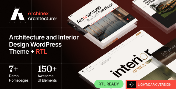 Archinex – Modern Architecture Interior Design WordPress Theme