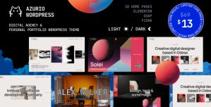 Azurio | Creative Agency  Personal Portfolio WordPress theme