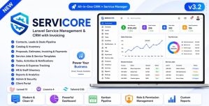 ServiCore – Laravel Service Management  CRM with Invoicing