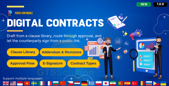 Digital Contracts for Perfex CRM - Clause Library Electronic Signature