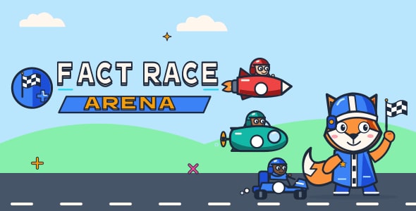 Fact Race Arena | HTML5 Educational Multiplayer Quiz Racing Game