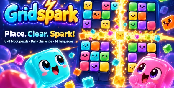 Gridspark | HTML5 Block Puzzle Game With ZAP and Daily Challenge