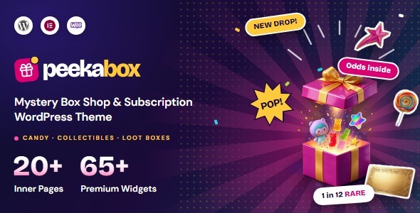 Peekabox – Mystery Box Shop  Subscription WordPress Theme