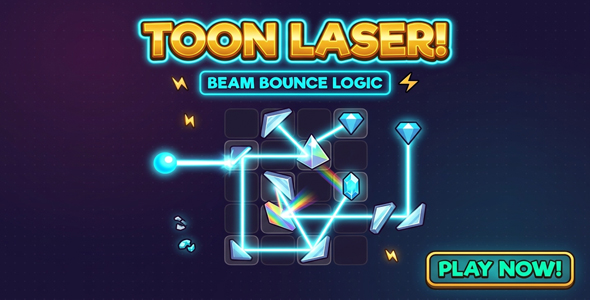 Toon Laser Logic Beam Bounce | HTML5 Puzzle Game