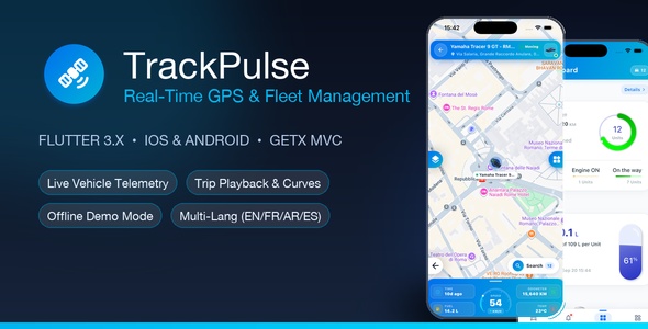 TrackPulse | Real-Time GPS Tracking and Fleet Management App (iOS and Android)