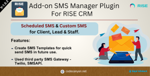 Add-on SMS Manager Plugin for Rise CRM