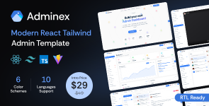 Adminex – React Admin Dashboard Template (React 19)