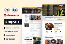 Ampvex – Electrician  Electrical Services WordPress Elementor Template Kit