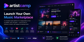Artistcamp – Bandcamp-Style SaaS Music Marketplace