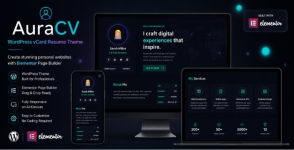 AuraCV – Premium vCard Resume WordPress Theme