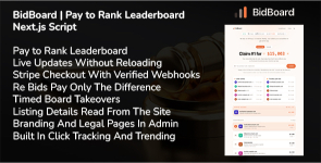 BidBoard | Pay to Rank Leaderboard Next.js Script