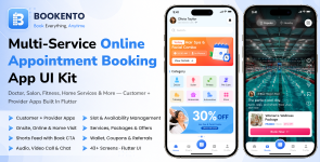 Bookento | Appointment Booking and Service Provider App UI Kit for Flutter