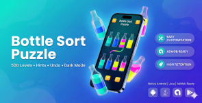Bottle Sort Puzzle – Android Game (Java, Native UI)