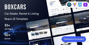 Boxcar- Car Dealer, Rental  Listing ReactJs Template