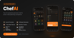 ChefAI — AI Recipe Generator, Meal Planner  Calorie Tracker | Flutter Full App
