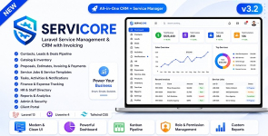 ServiCore – Laravel Service Management  CRM with Invoicing