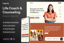 Coachy – Life Coach  Counseling Elementor Template Kit