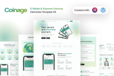 Coinage – E-Wallet  Payment Gateway Elementor Pro Template Kit
