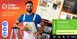 ColorCrafters – Painting, Building  Renovation WordPress Theme