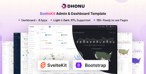 Dhonu – SvelteKit Admin  Dashboard Template