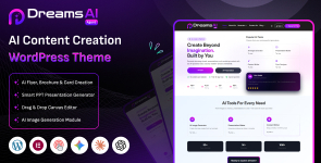 Dreams AI Agent – AI Content, Flyer, PPT, Social Poster Creation WordPress Theme