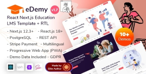 eDemy – React Next.js LMS Education Template for Online Courses  eLearning Platforms