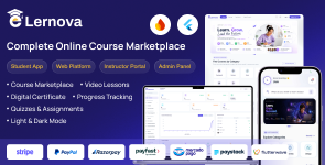 eLernova – Online Course Marketplace and LMS Flutter App with Admin Panel
