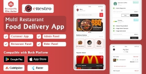 eRestro – Multi Restaurant Flutter App | Food Ordering App with Admin Panel  Restaurant Panel