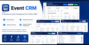 Event Management  Ticket Booking Module for Perfex CRM with Attendees and Check-in