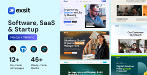 Exsit – Software, SaaS  Startup NextJs Template