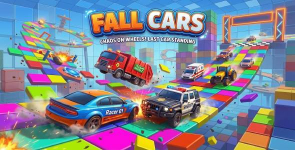Fall Cars – Color Battle Arena | HTML5 Three.js Game