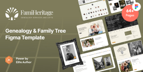 FamiHeritage – Genealogy  Family Tree Figma Template