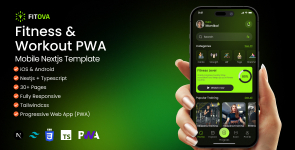 Fitova – Fitness  Workout Tracker — PWA Mobile Nextjs Template