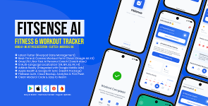 FitSense | AI Personal Trainer  Fitness Tracker Flutter App for Android and iOS