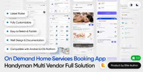 Fixora – On Demand Home Services Booking App | Salon, Barber, Handyman | Multi Vendor Full Solution