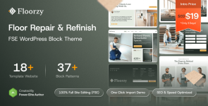 Floorzy – Floor Repair  Refinish FSE WordPress Block Theme