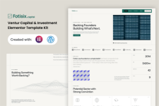 Fotisix – Venture Capital  Investment Elementor Template Kit