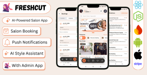 FreshCut | AI-Powered Salon Booking React Native CLI App