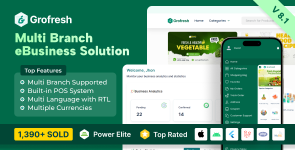 GroFresh – (Grocery, Pharmacy, eCommerce, Store) App and Web with Laravel Admin Panel + Delivery App