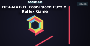 HEX-MATCH: Fast-Paced Puzzle  Reflex HTML5 Game