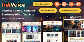 InkVoice – Creative Blog  Magazine Bootstrap HTML Template