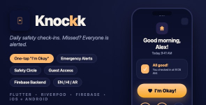 Knockk | Daily Safety Check-in App With Emergency Alerts – Flutter