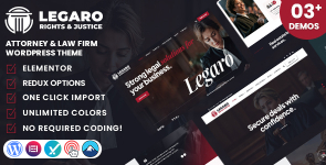 Legaro – Attorney  Law Firm WordPress Theme