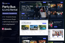 Luxride – Party Bus  Limo Rental Elementor Template Kit