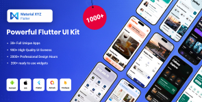 Material XYZ – Mega Flutter UI Kit  38+ Complete Premium App Templates | Material 3