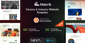 Matrik – Factory  Industry React NextJS Template