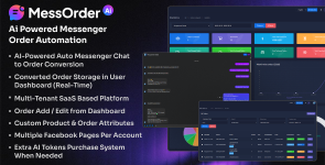 MessOrder AI – AI Powered Messenger Chat-to-Order Auto Conversion  Dashboard Order Storage (SaaS)