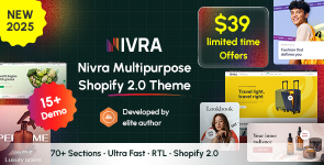Nivra – High-Performance Multipurpose Shopify 2.0 Theme (14+ Demos)