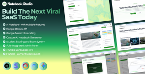 Notebook Studio | AI Study Notebook, Notes  Learning Assistant SaaS